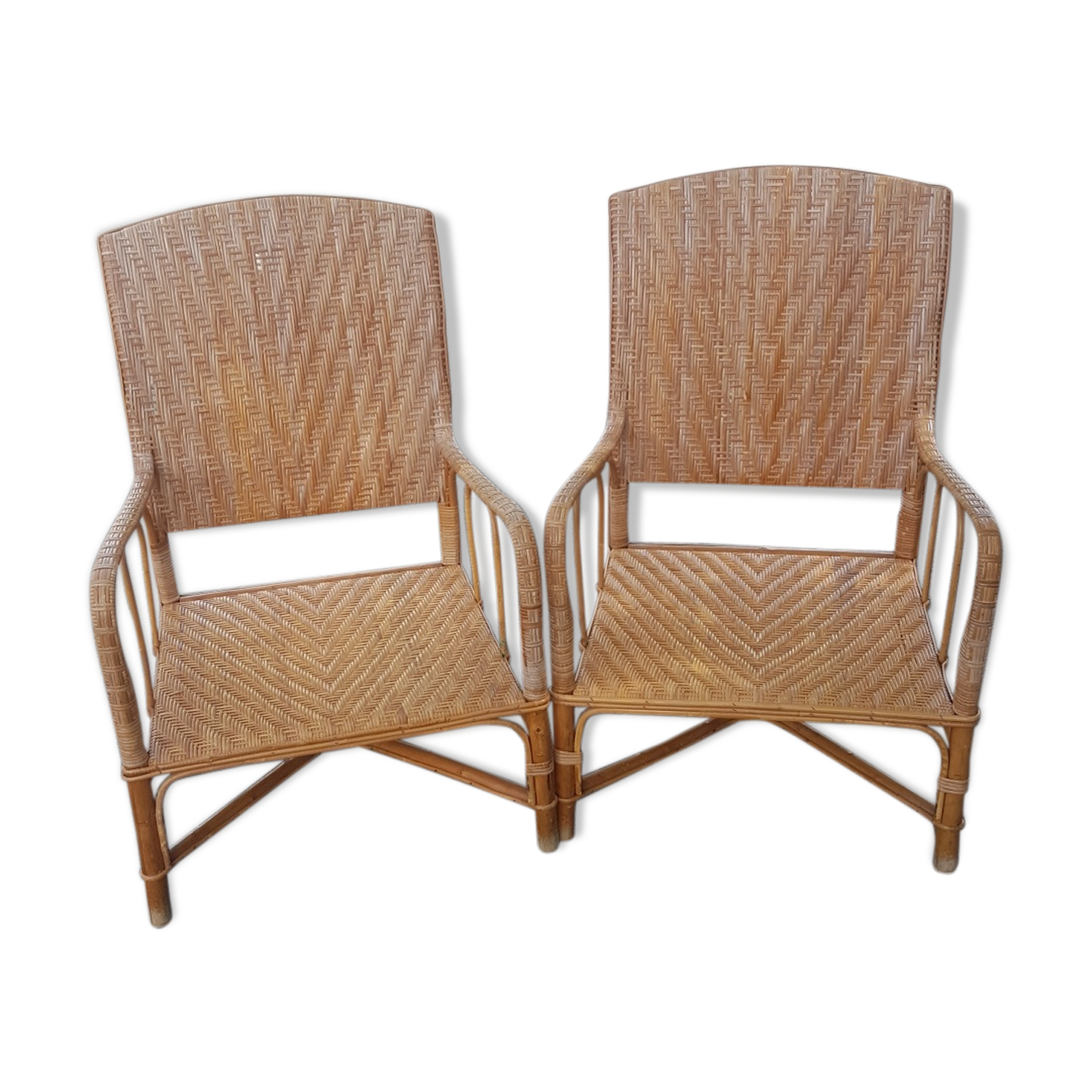 Old rattan chairs