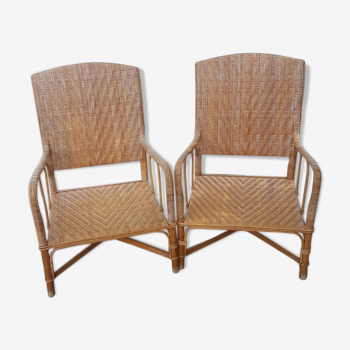 Old rattan chairs