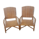 Paire de fauteuils anciens en rotin