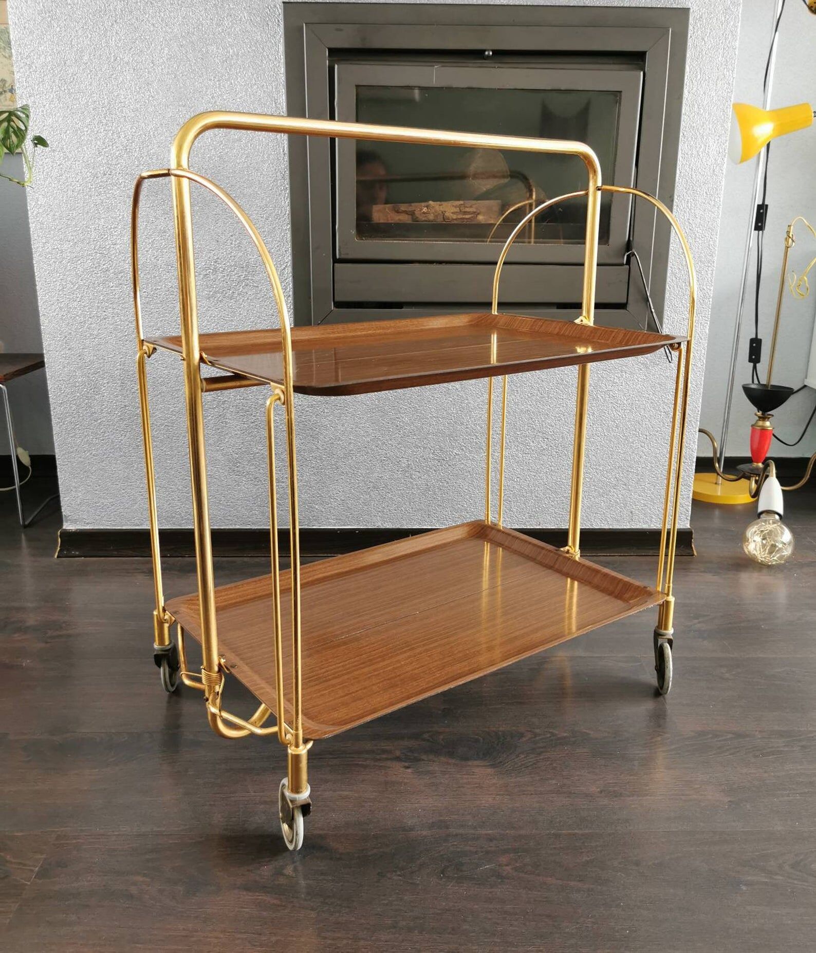 Vintage 1970 folding tea table