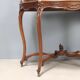Antique console in mahogany, velvet and glass, Italy, 19th century.