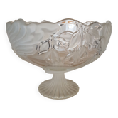 Compotier plat coupe sablé en cristal