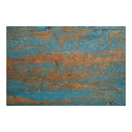 Wooden showcase with blue patina