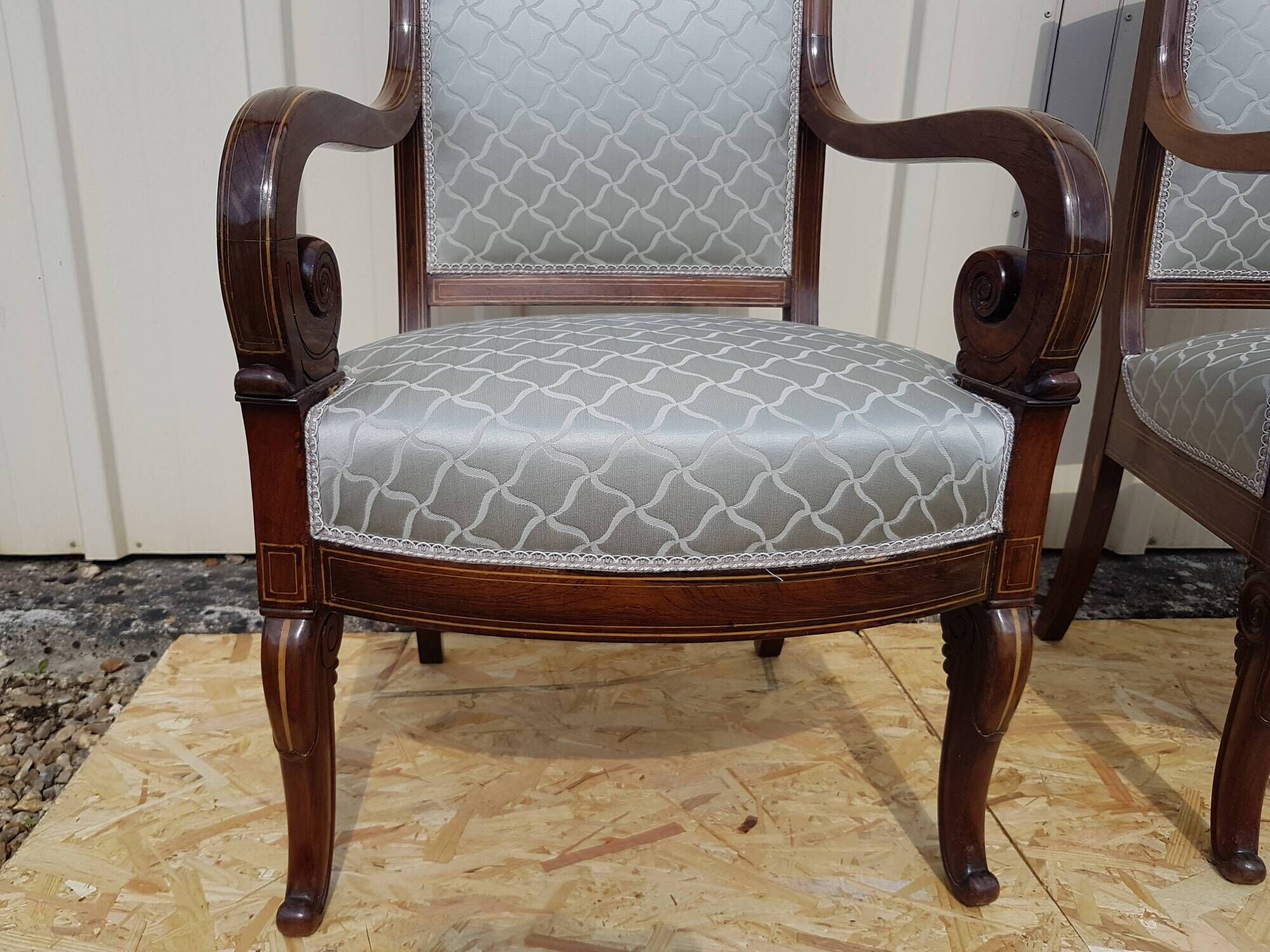 Pair of armchairs restoration style Charles X