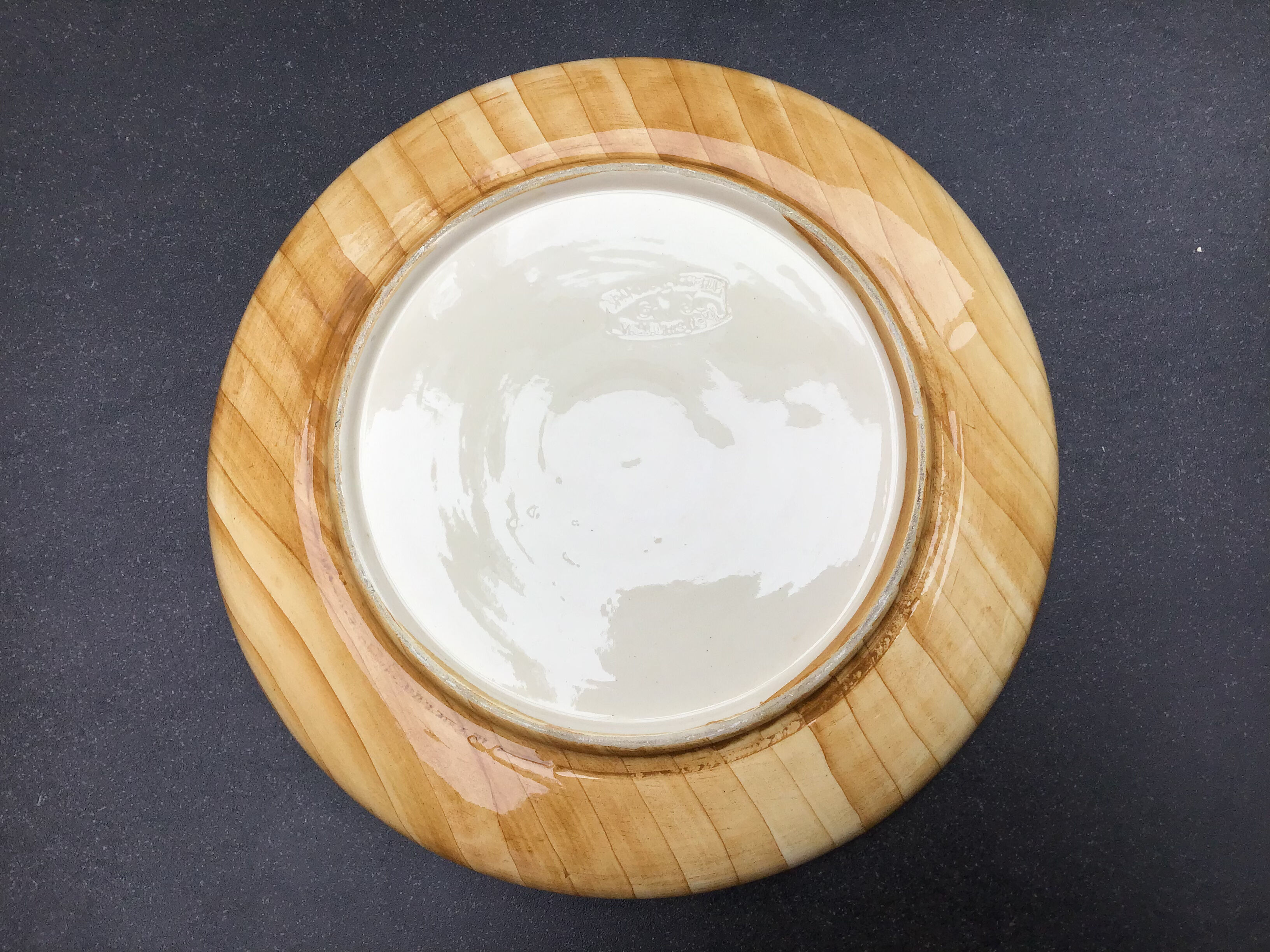 Ceramic plate imitation wood - Grandjean Jourdan - Vallauris