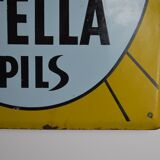 Stella Pils beer enamelled plate