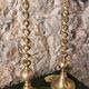 5 Pair of gilt bronze candlesticks, 19th century - 59 cm