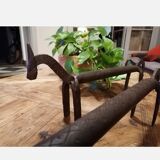 Pair of fireplace chenets