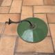 Wall lamp old gooseneck lampshade sheet enamelled green and white