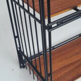 Vintage modular shelf with installation or wall Multistrux of Multimeuble lacquered steel, 1960