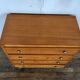 Chest of drawers vintage oak feet compass retro 1950 4 drawers