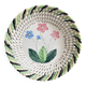 Woven ceramic fruit bowl from the 1950s