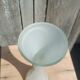 Single-stem vase in white opaline glass