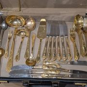 Luxury Cutlery Set Solingen SBS Gold Plated with Fine Gold 23/24 Carats - 70 Pieces