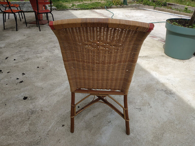 Vintage rattan armchair