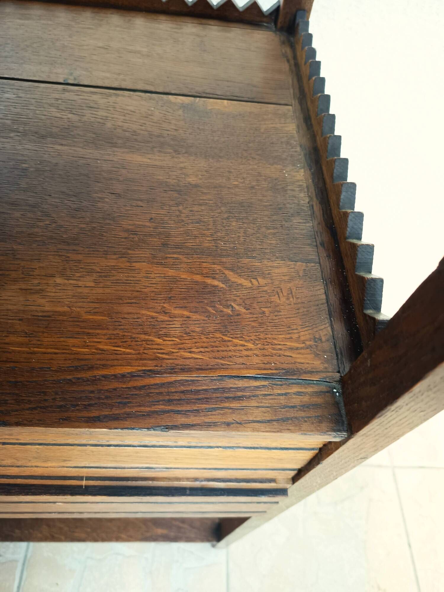 Vintage oak accent cabinet