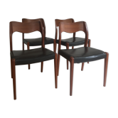 4 chaises scandinave 60