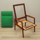Teak green armchair, Danish design, 1970s, production: Denmark