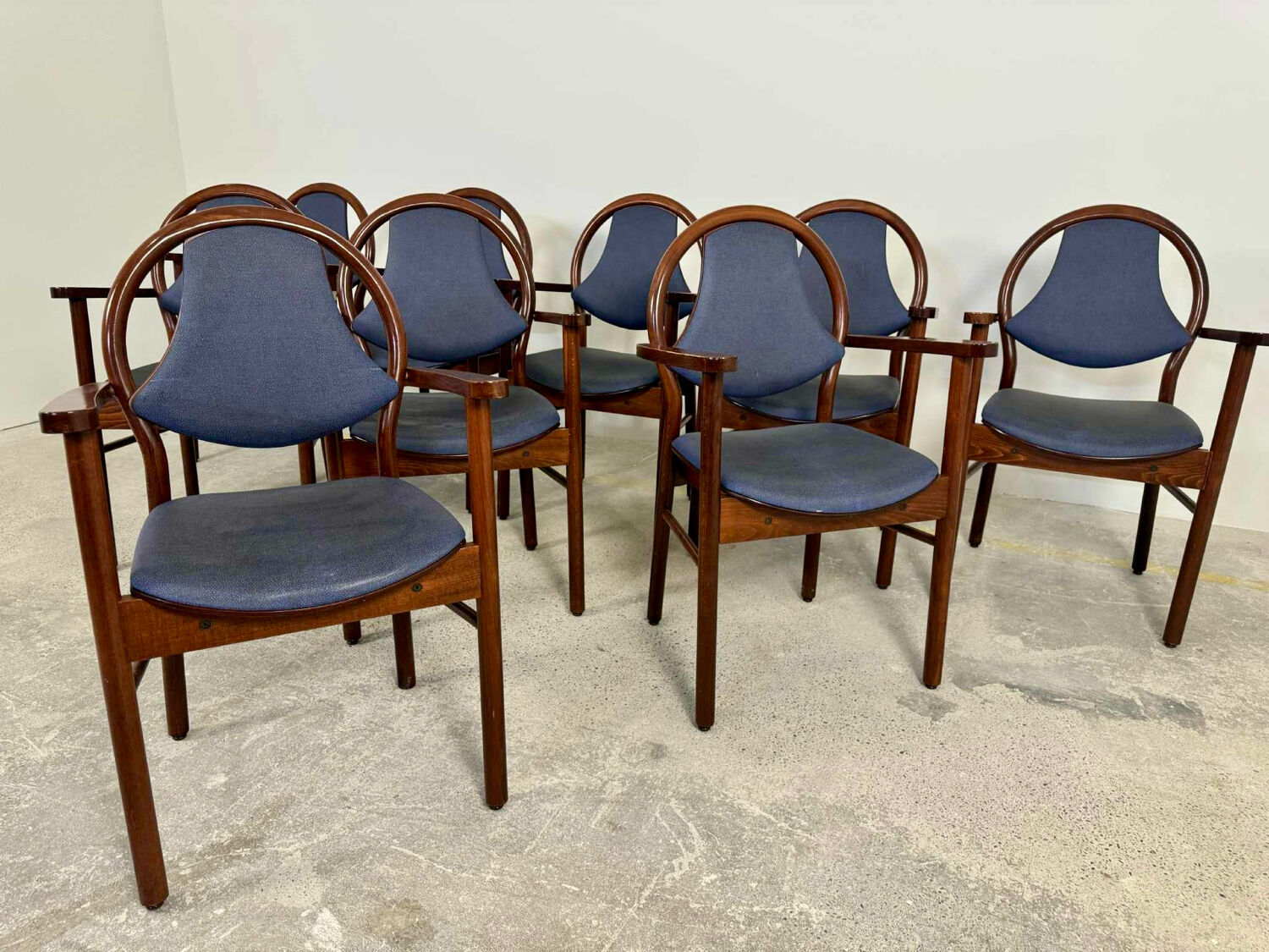 Vintage Baumann chairs, set of 9 bridge chairs