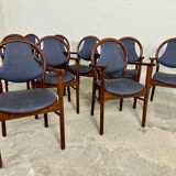 Vintage Baumann chairs, set of 9 bridge chairs