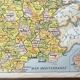 Old Vidal-Lablache map 301, 1950 - France, departments, rivers