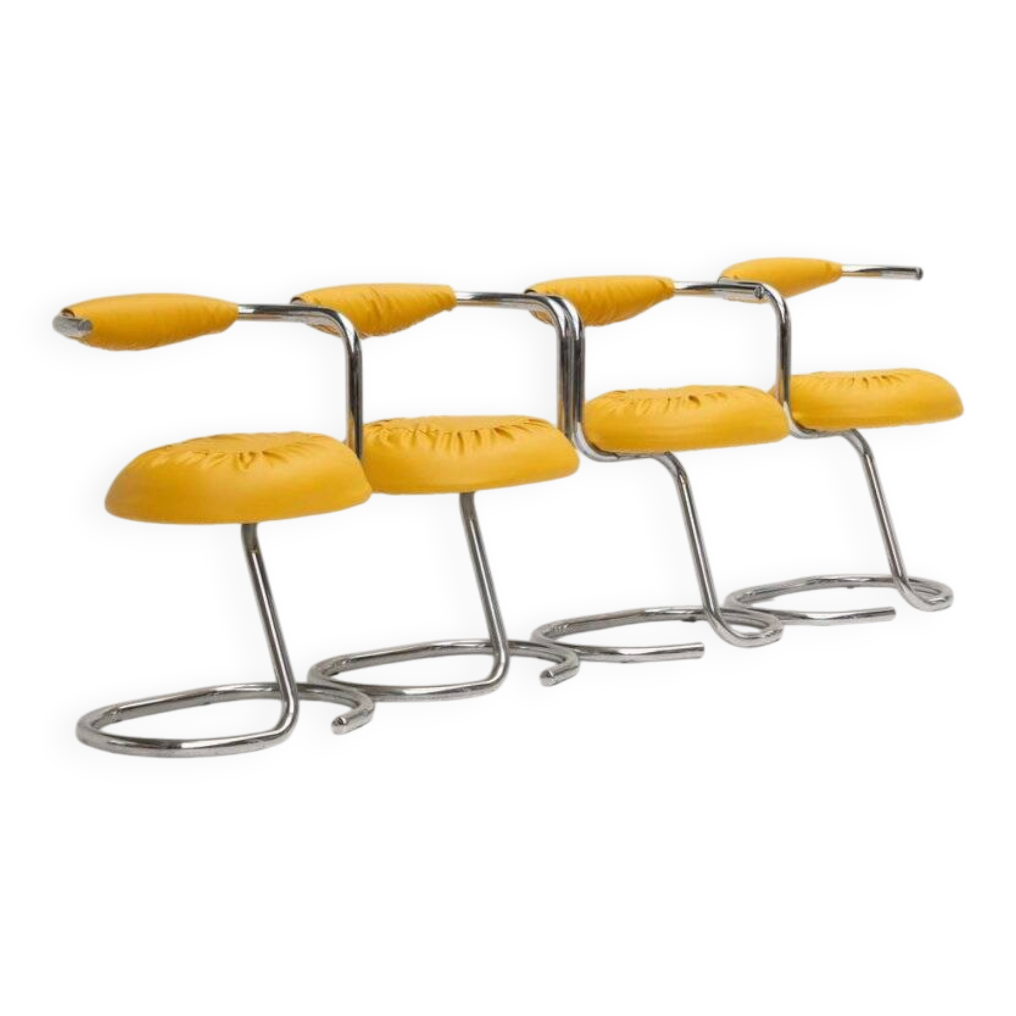 Cobra chairs by Giotto Stoppino, 1970s, Set of 4