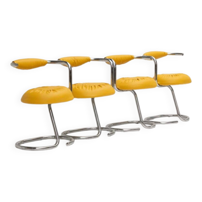 Chaises Cobra par Giotto Stoppino, 1970s, Set de 4