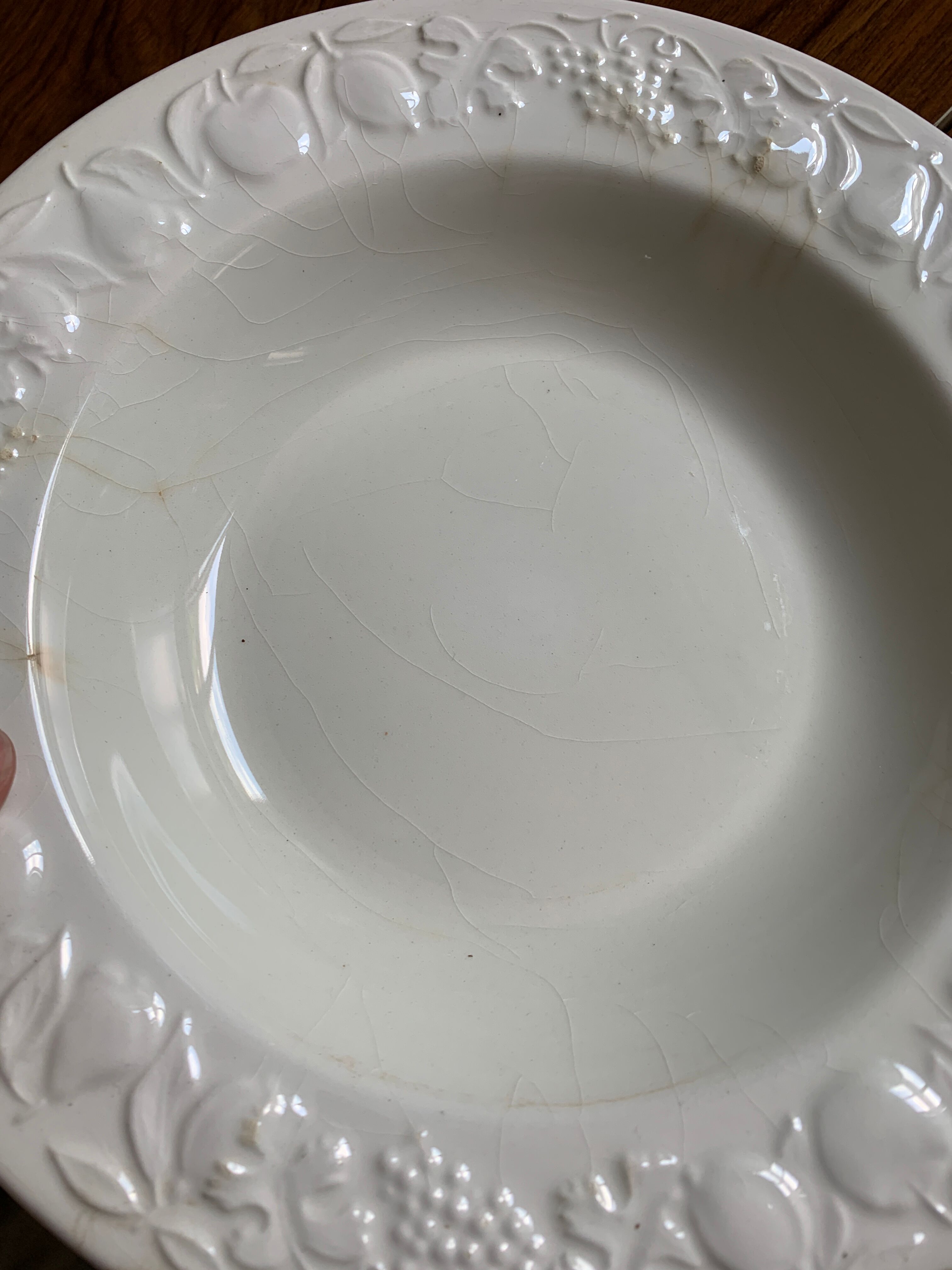 Set of italian ceramic plates fruit model