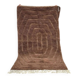 Traditional brown wool rug 250cm x 150cm