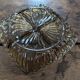 Amber glass compartmentalised serving bowl