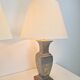Vintage Asian Table Lamps in Pewter and Brass, 1950s, Set of 2