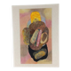 Collage on cardboard by Fernand Rolland (1920-2004)
