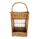 Vintage wicker bottle rack