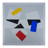 Joel froment: colorful composition, original signed screenprint