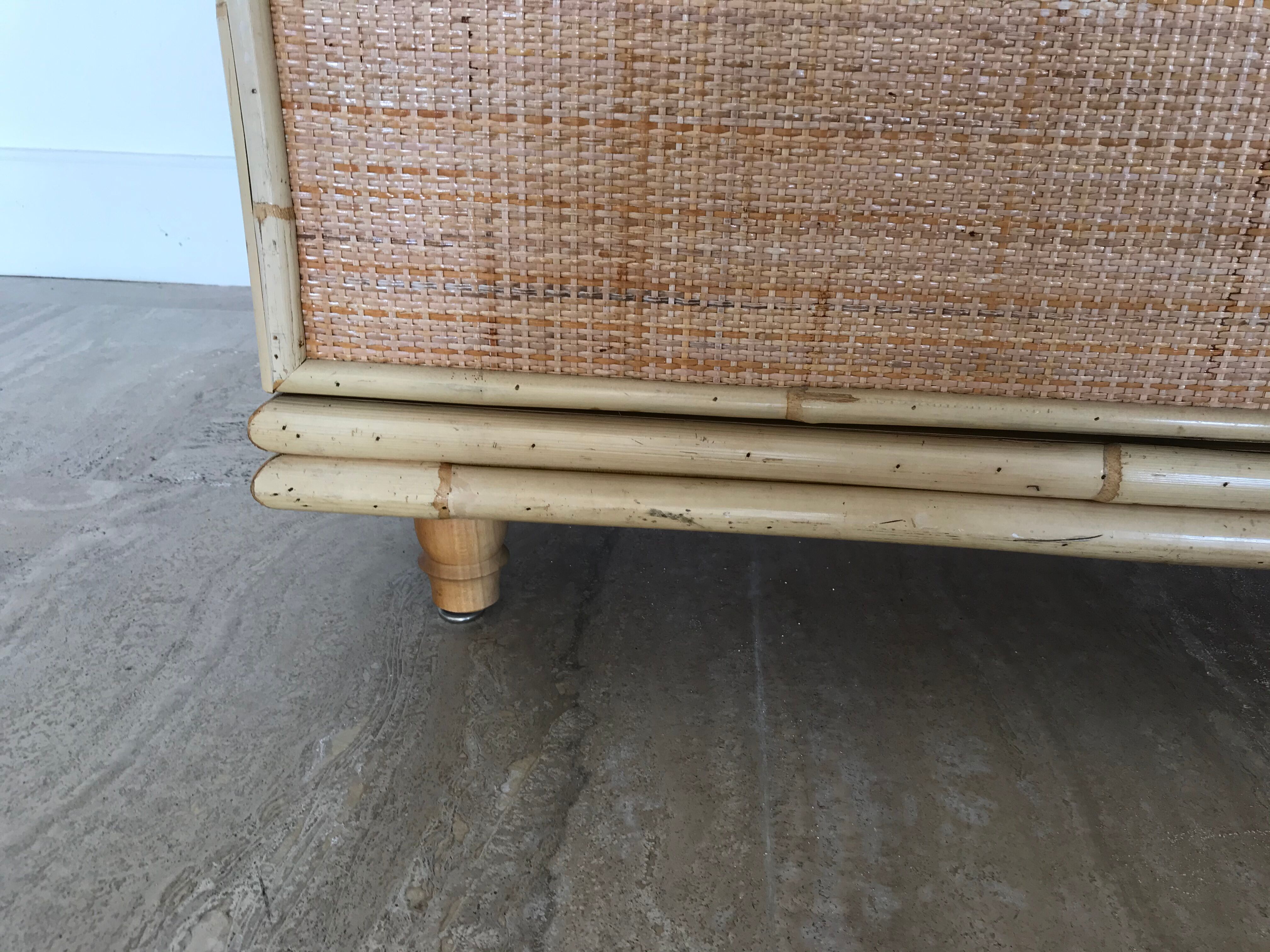 Rattan and bamboo buffet