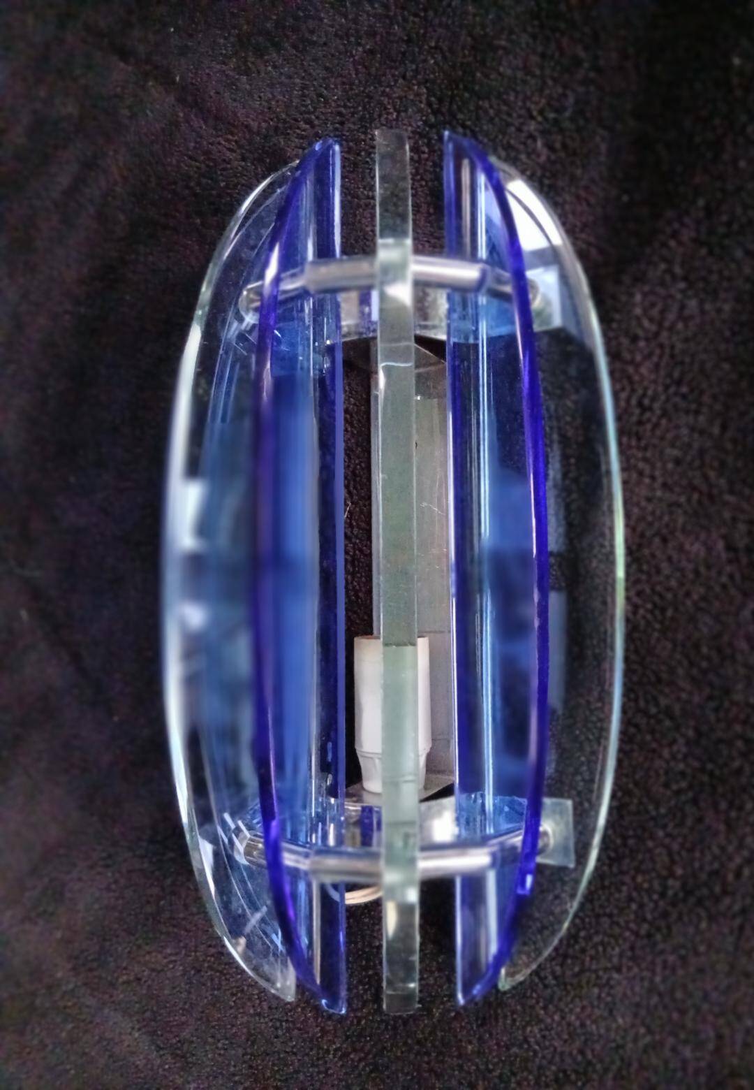 Beautiful Veca wall lamp, Italy, 1970 Fontana Arte Design, blue