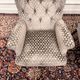 Set of Chesterfield armchairs velvet pattern grey
