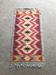 Burgundy runner rug in flat woven kilim fabric, Mid-Century style 1940s Czech Republic.