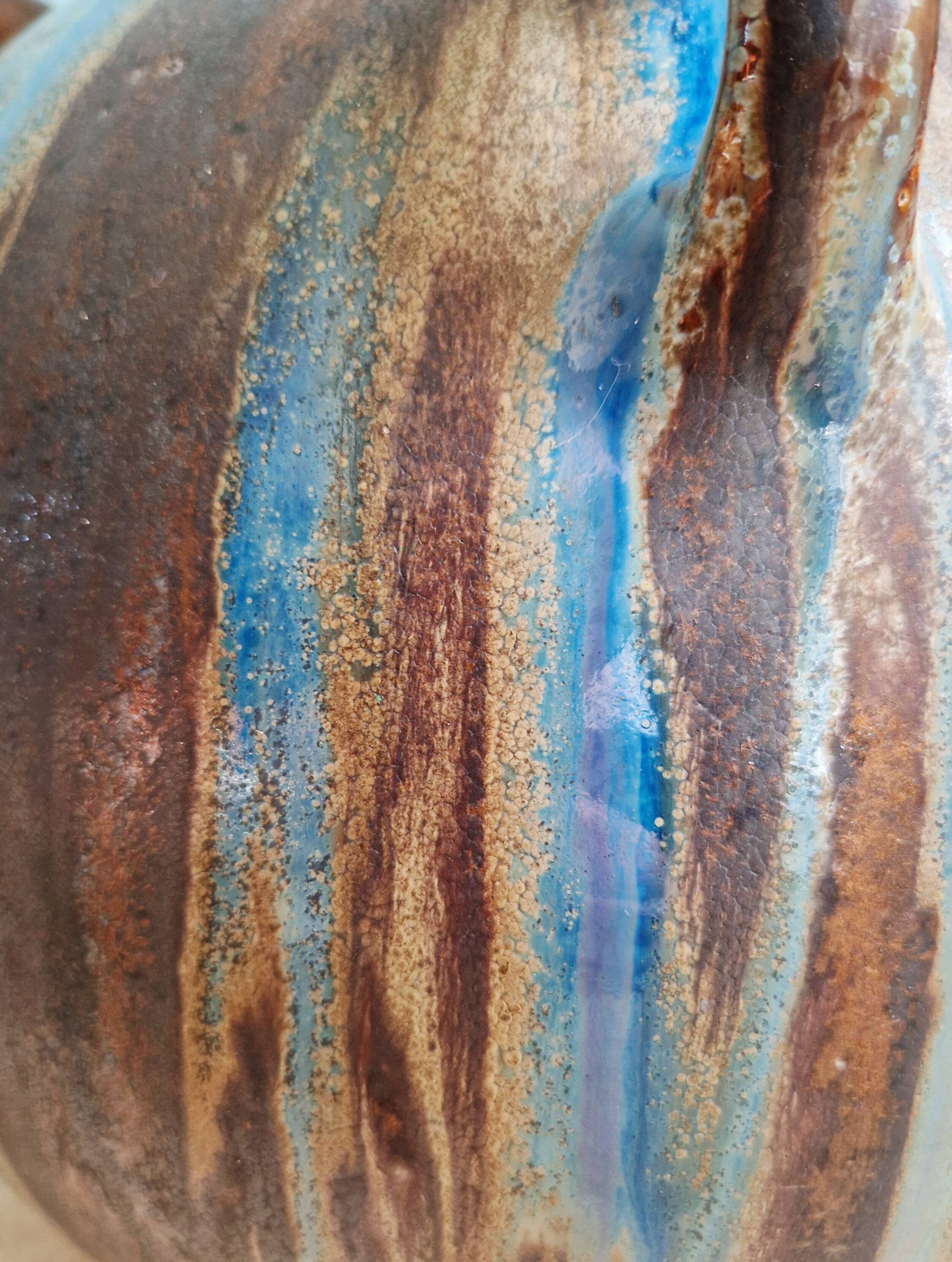 Large flamed stoneware vase, Roger Guérin