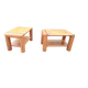 Brutalist bedside tables in elm