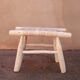 Woven leather stool