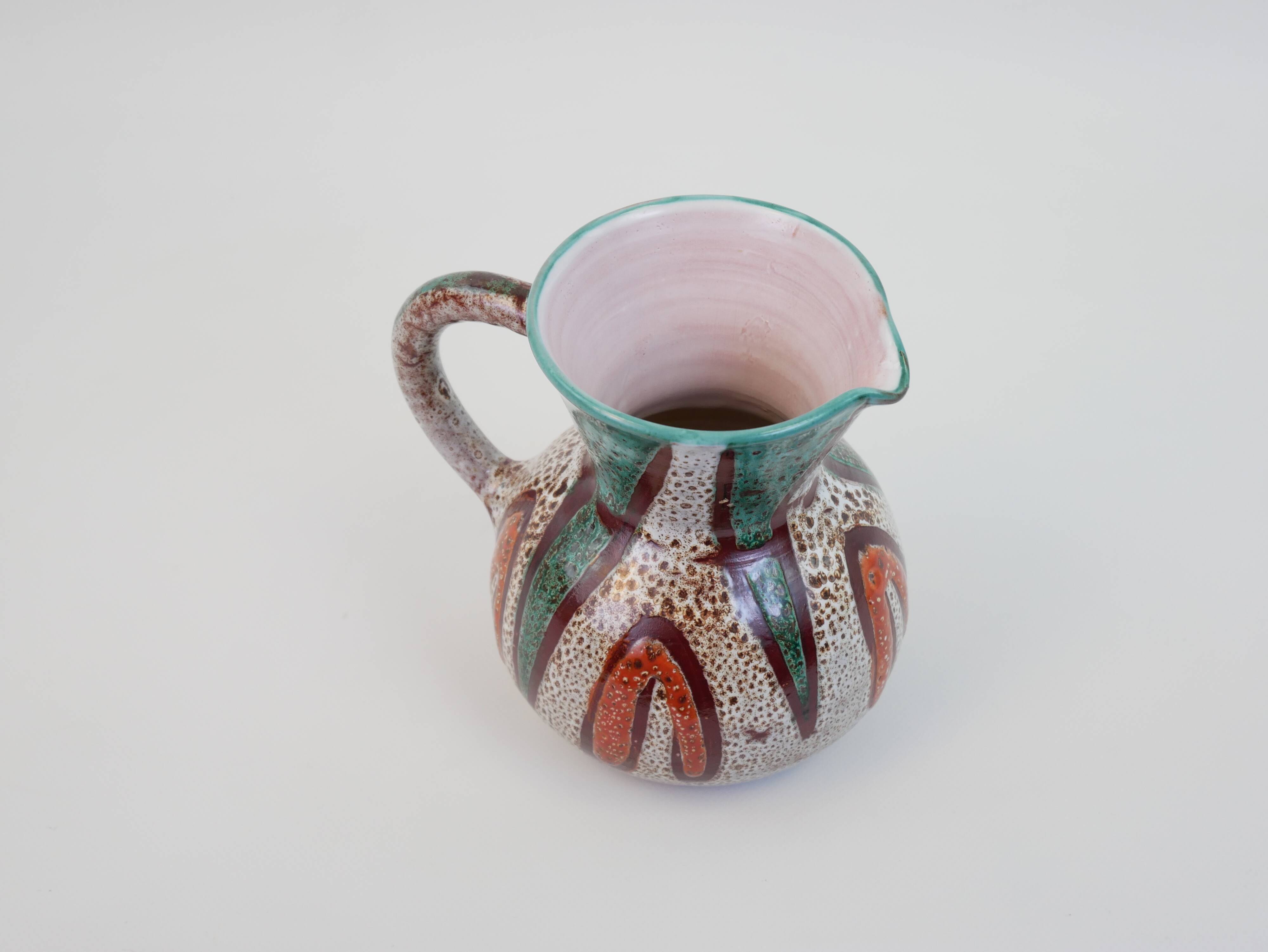Vallauris ceramic pitcher by Daniel Etienne