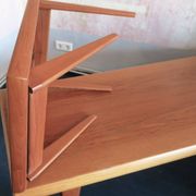 Teak metamorphic coffee tables and tray Johnannes Andesen for Trioh, 1960s