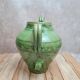 Potiche / cruche en grès vernissé vert – style artisanal vintage
