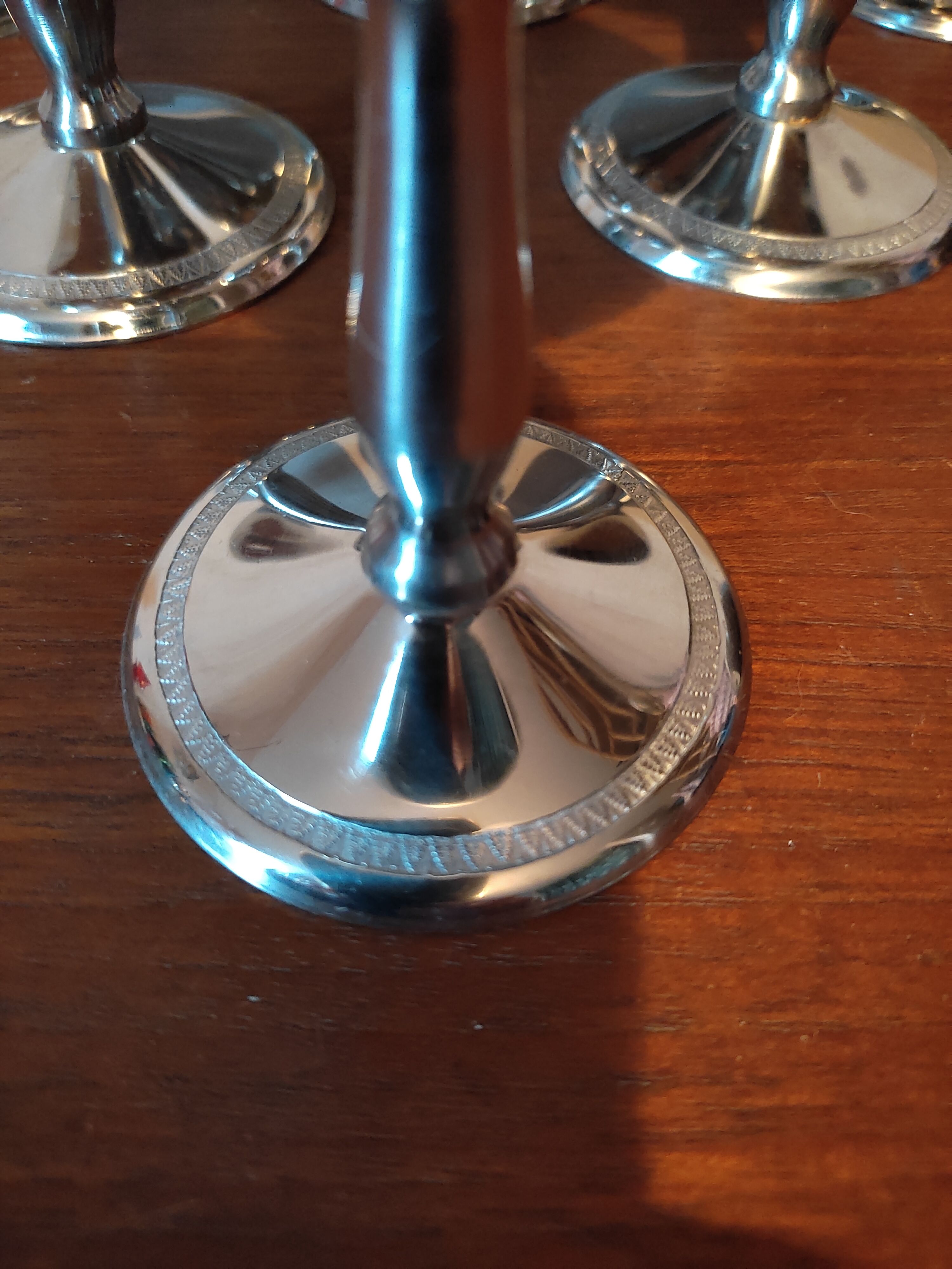 6 stainless steel standing dessert cups