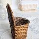 Vintage dark rattan wall basket - Wall decoration