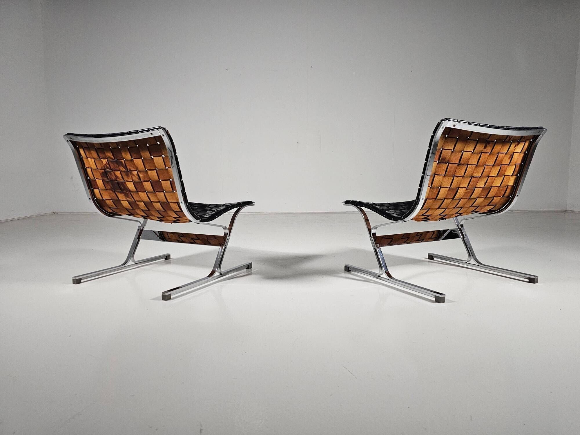 Lounge chairs 'Luar by Ross Littell for ICF of Padova, Italy, 1965