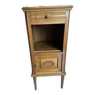Small “Art Deco” bedside table with marble top
