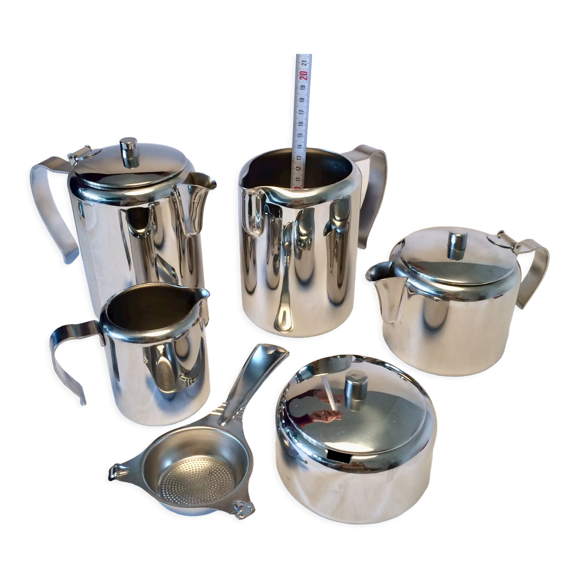 Stainless steel coffee service from the 1970s