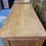 Pair of notary curtain binder furniture in oak 1950